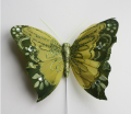 Veren vlinder 12 cm groen de luxe 206395