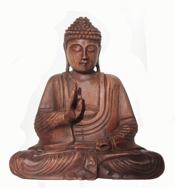 het formulier Vrijwillig fragment Houten urnen : Houten urn Boeddha Vitarka 25 cm asinhoud 50 ml