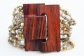 Armband Sungket Ufi met houten sluiting Mix van Goudkleurige tot