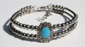 Armband Whong grote blauwe steen