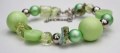 Armband diverse groene kralen