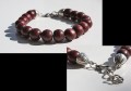 Armband hout Buddha bead modern met kappen