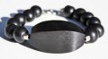 Armband hout zwart grote kraal 2