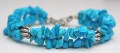 Armband met blauwe steentjes 2 laags