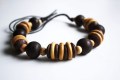 Ketting Hout bruin en beige