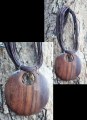 Ketting Hout en bruine touwtjes
