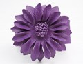 Leren armband bloem paars