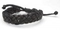 Leren armband dubbele vlecht