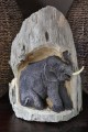 Olifant in hout staand 10046