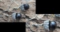 Oorbellen hout zwart en metaal