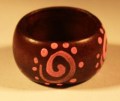 Ring hout 15,5 mm Fantasy roze