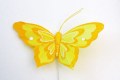 Veren vlinder 10 cm geel