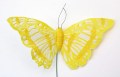 Veren vlinder 11 cm geel