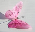 Veren vlinder 12 cm roze