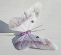 Veren vlinder 12 cm grijs paars