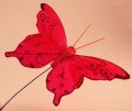Veren vlinder Luxe donker rood