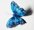 Veren vlinder blauw de luxe 12 cm