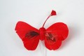 Veren vlinder rood 6 cm