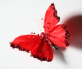 Veren vlinder rood de luxe 11 cm