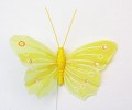 Veren vlinder zacht geel